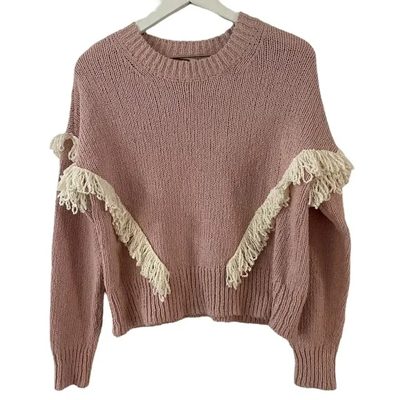 Madewell Montford Fringe Pullover Sweater, Size XS - Picture 4 of 7